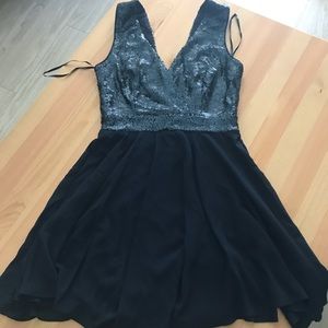 Lulu’s navy blue dress small with sequins